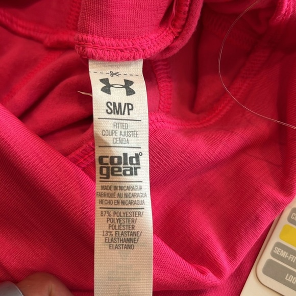 Under Armour Coldgear Womens Running Turtleneck Size Small Bright Pink - Picture 7 of 7